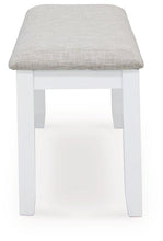 Load image into Gallery viewer, Stonehollow White/Gray Dining Table and Chairs with Bench (Set of 6)