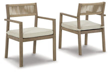 Load image into Gallery viewer, Aria Plains Arm Chair with Cushion (Set of 2)