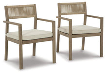Load image into Gallery viewer, Aria Plains Arm Chair with Cushion (Set of 2)
