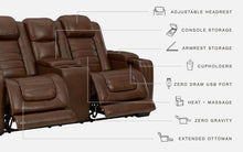 Load image into Gallery viewer, Backtrack - Pwr Rec Loveseat/con/adj Hdrst
