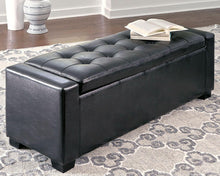 Load image into Gallery viewer, Benches - Upholstered Storage Bench - Faux Leather