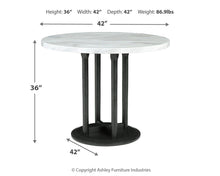 Load image into Gallery viewer, Centiar - Round Drm Counter Table