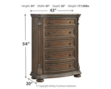 Load image into Gallery viewer, Charmond - Five Drawer Chest