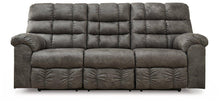 Load image into Gallery viewer, Derwin Reclining Sofa with Drop Down Table