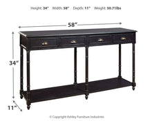 Load image into Gallery viewer, Eirdale - Console Sofa Table