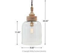 Load image into Gallery viewer, Faiz - Transparent - Glass Pendant Light (1/cn)