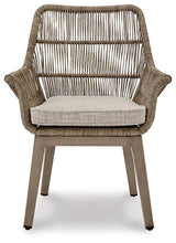 Load image into Gallery viewer, Beach Front Beige Arm Chair with Cushion (Set of 2)