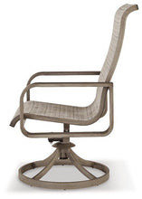 Load image into Gallery viewer, Beach Front Beige Sling Swivel Chair (Set of 2)