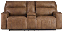 Load image into Gallery viewer, Game Plan Caramel Power Reclining Loveseat