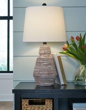 Load image into Gallery viewer, Jairburns Brick Red/White Table Lamp (Set of 2)