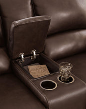 Load image into Gallery viewer, Alessandro Walnut Power Reclining Loveseat with Console