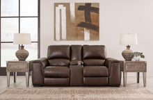 Load image into Gallery viewer, Alessandro Walnut Power Reclining Loveseat with Console