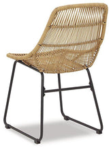 Load image into Gallery viewer, Coral Sand Light Brown/Black Outdoor Chairs with Table Set (Set of 3)