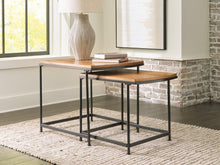 Load image into Gallery viewer, Drezmoore Light Brown/Black Nesting End Table (Set of 2)