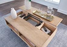 Load image into Gallery viewer, Freslowe Light Brown/Black Lift-Top Coffee Table