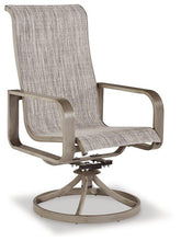 Load image into Gallery viewer, Beach Front Beige Sling Swivel Chair (Set of 2)