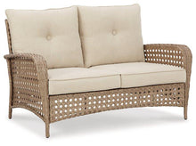 Load image into Gallery viewer, Braylee Outdoor Loveseat with Table (Set of 2)