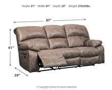 Load image into Gallery viewer, Dunwell - Pwr Rec Sofa With Adj Headrest