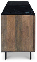 Load image into Gallery viewer, Barnford Brown/Black Accent Cabinet