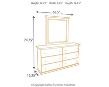 Load image into Gallery viewer, Bostwick Shoals White Queen Panel Bed, Dresser, Mirror and 2 Nightstands