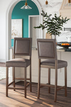 Load image into Gallery viewer, Benmara Grayish Brown/Brown Bar Height Bar Stool