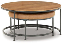 Load image into Gallery viewer, Drezmoore Light Brown/Black Nesting Coffee Table (Set of 2)