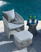 Load image into Gallery viewer, Coast Island Gray Outdoor Chair with Ottoman and Side Table