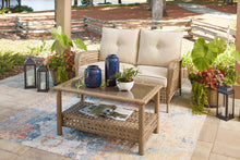 Load image into Gallery viewer, Braylee Outdoor Loveseat with Table (Set of 2)