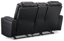 Load image into Gallery viewer, Center Point Black Reclining Loveseat with Console