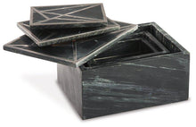 Load image into Gallery viewer, Ackley Black/Silver Finish Box (Set of 3)