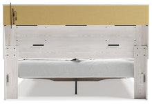Load image into Gallery viewer, Altyra White King Upholstered Bookcase Bed with Storage