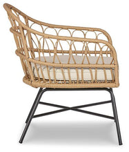 Load image into Gallery viewer, Hoonah Natural/Cream/Black Accent Chair