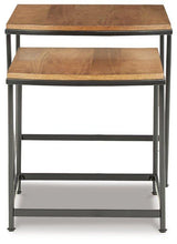 Load image into Gallery viewer, Drezmoore Light Brown/Black Nesting End Table (Set of 2)