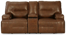 Load image into Gallery viewer, Francesca Auburn Power Reclining Loveseat with Console