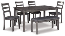 Load image into Gallery viewer, Bridson Dining Table and Chairs with Bench (Set of 6)