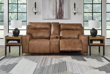 Load image into Gallery viewer, Game Plan Caramel Power Reclining Loveseat
