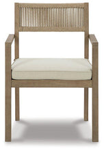Load image into Gallery viewer, Aria Plains Arm Chair with Cushion (Set of 2)