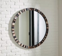 Load image into Gallery viewer, Ellford Black/Brown/Cream Accent Mirror