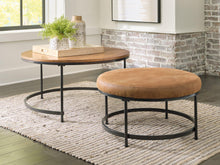 Load image into Gallery viewer, Drezmoore Light Brown/Black Nesting Coffee Table (Set of 2)
