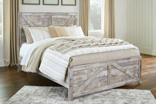 Load image into Gallery viewer, Hodanna Whitewash Queen Crossbuck Panel Bed