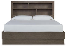 Load image into Gallery viewer, Anibecca Weathered Gray Queen Bookcase Bed