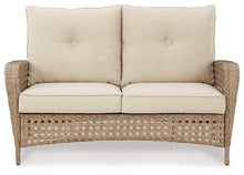 Load image into Gallery viewer, Braylee Outdoor Loveseat with Table (Set of 2)