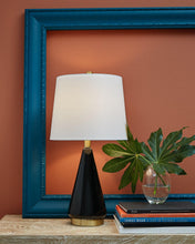 Load image into Gallery viewer, Ackson Black/Brass Finish Table Lamp (Set of 2)