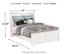 Load image into Gallery viewer, Bostwick Shoals White Queen Panel Bed with Mirrored Dresser, Chest and 2 Nightstands