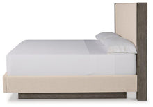 Load image into Gallery viewer, Anibecca Weathered Gray California King Upholstered Bed