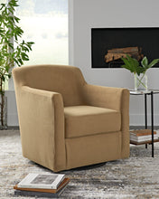 Load image into Gallery viewer, Bradney Honey Swivel Accent Chair