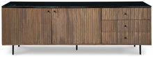 Load image into Gallery viewer, Barnford Brown/Black Accent Cabinet