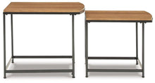 Load image into Gallery viewer, Drezmoore Light Brown/Black Nesting End Table (Set of 2)