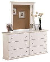Load image into Gallery viewer, Bostwick Shoals White Queen Panel Bed with Mirrored Dresser, Chest and 2 Nightstands