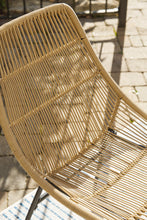 Load image into Gallery viewer, Coral Sand Light Brown/Black Outdoor Chairs with Table Set (Set of 3)